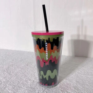 Starbucks Fall  2023 Halloween Limited Edition Drippy Wave Swirl Grande Tumbler